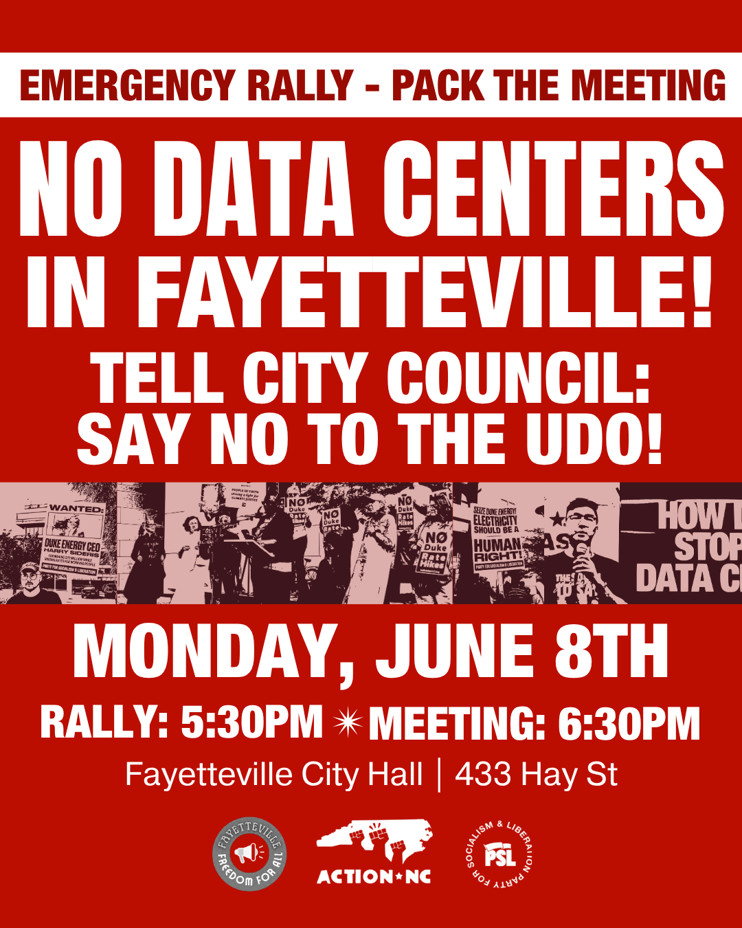 NO DATA CENTERS IN FAYETTEVILLE