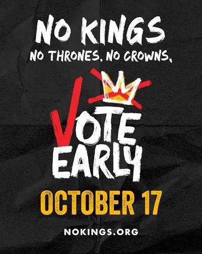 NO KINGS: VOTE EARLY! CUMBERLAND COUNty