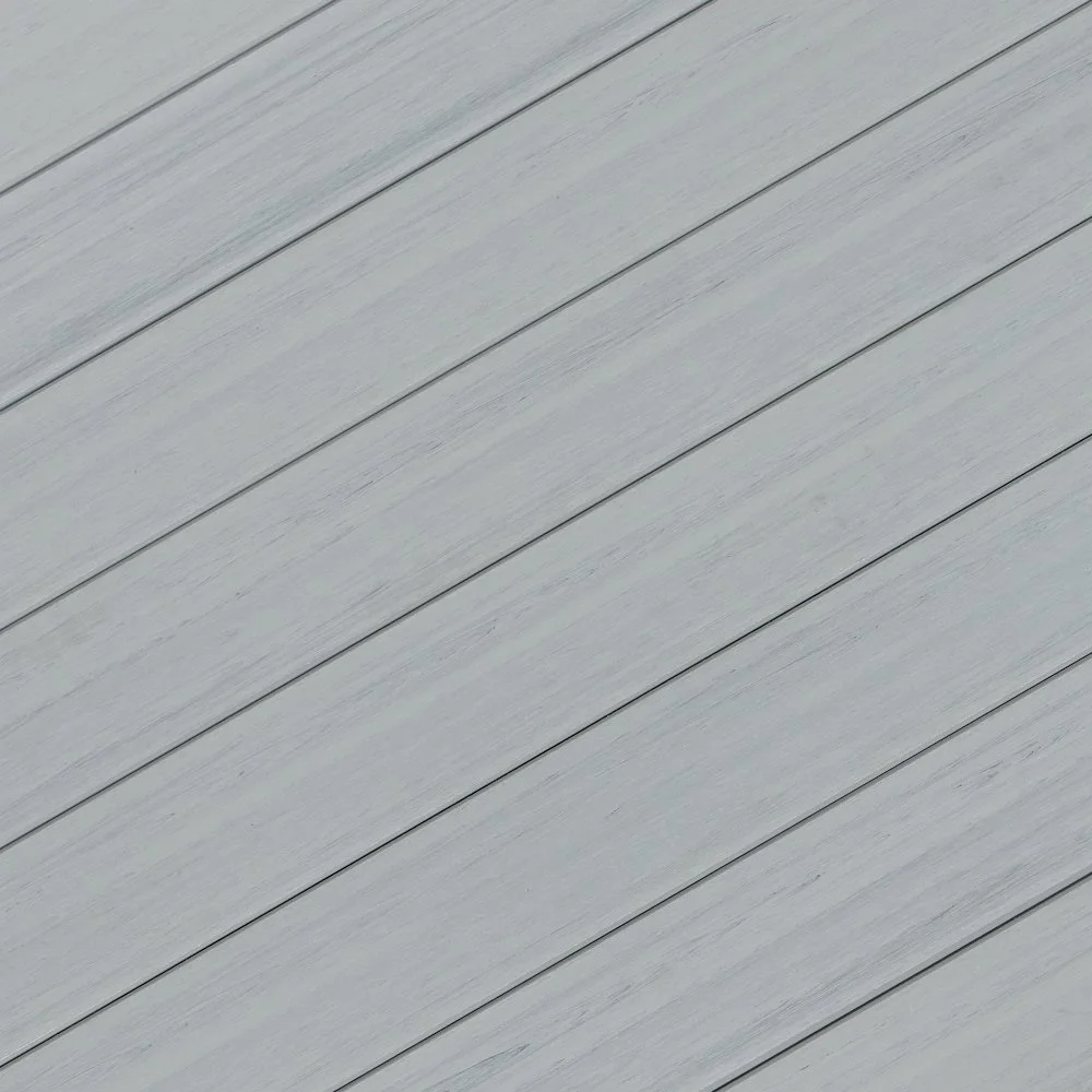 Close-up of white painted wooden floorboards arranged diagonally.