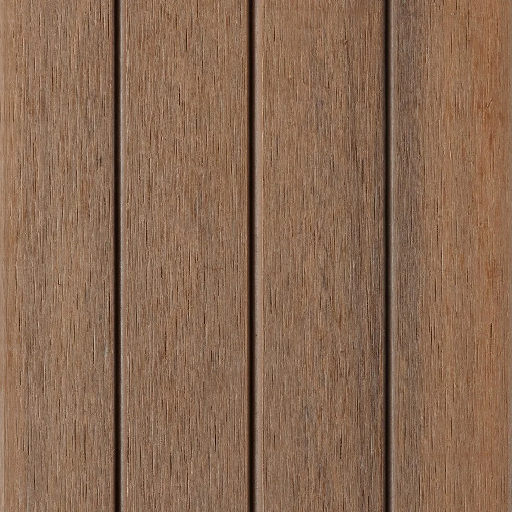 Close-up of wooden planks with a natural brown finish.