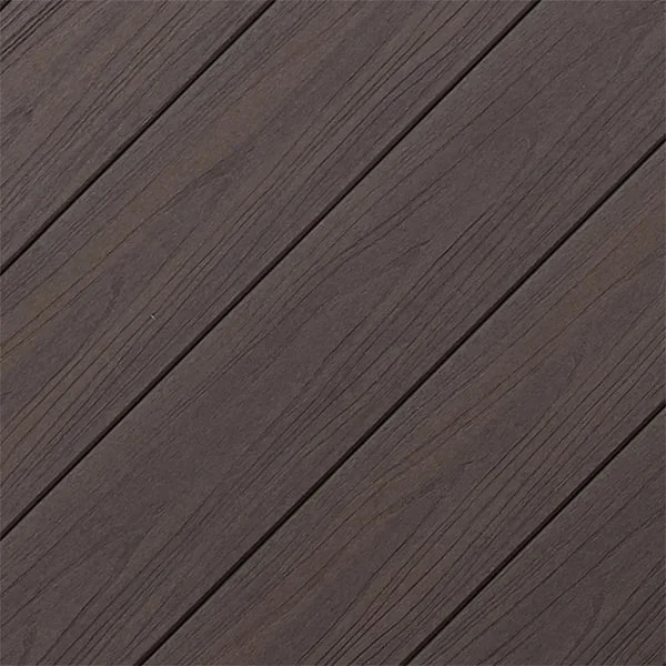 Close-up of a brown wooden deck with parallel planks.