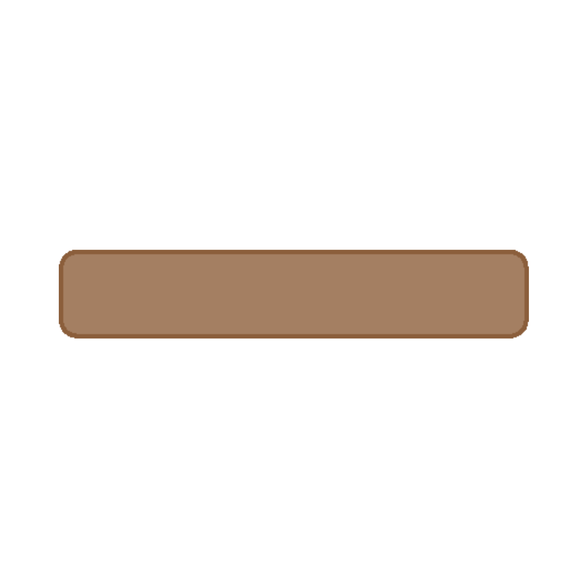 A blank brown signboard on a black background.