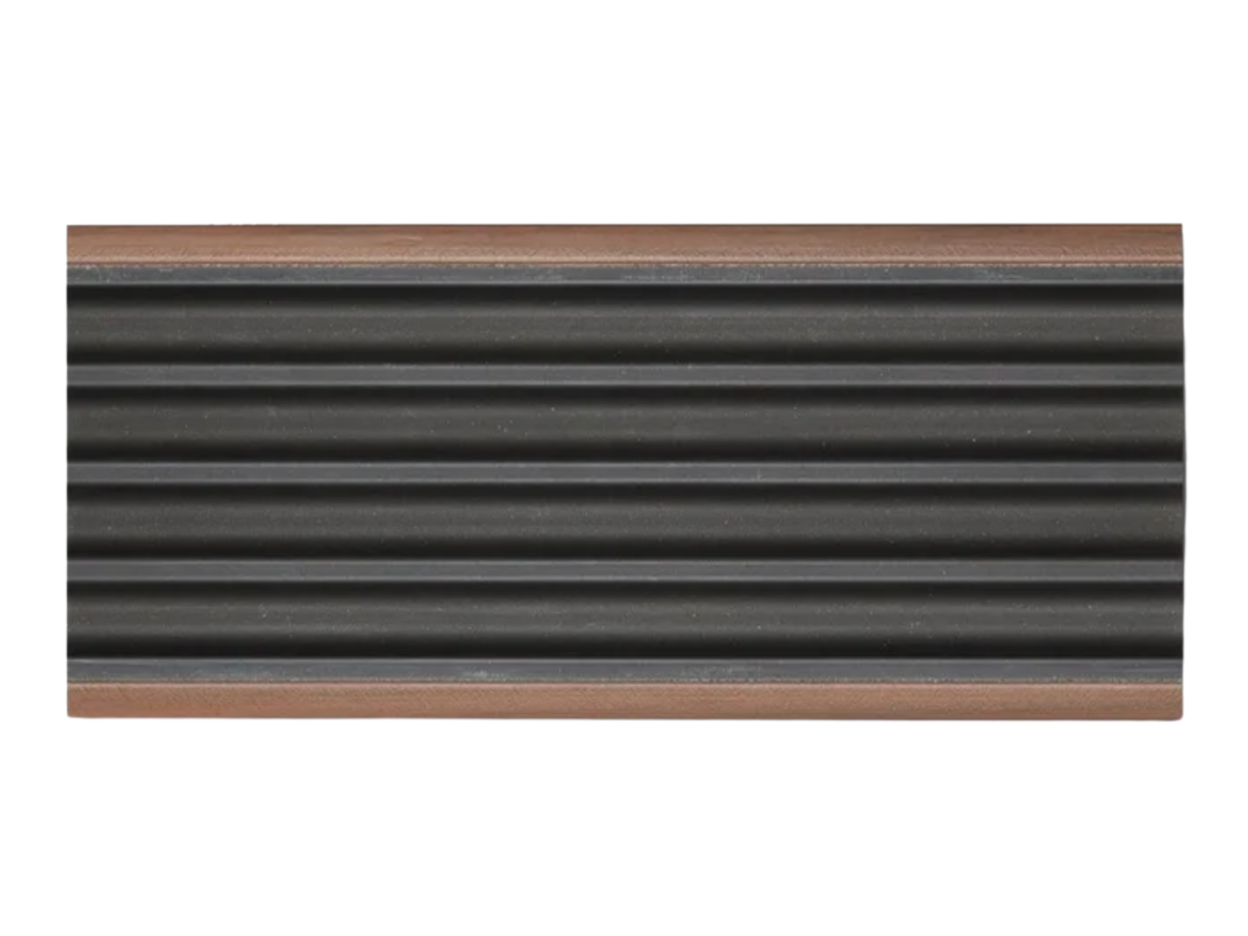 Close-up of a cooling or heating vent with multiple horizontal metallic slats.