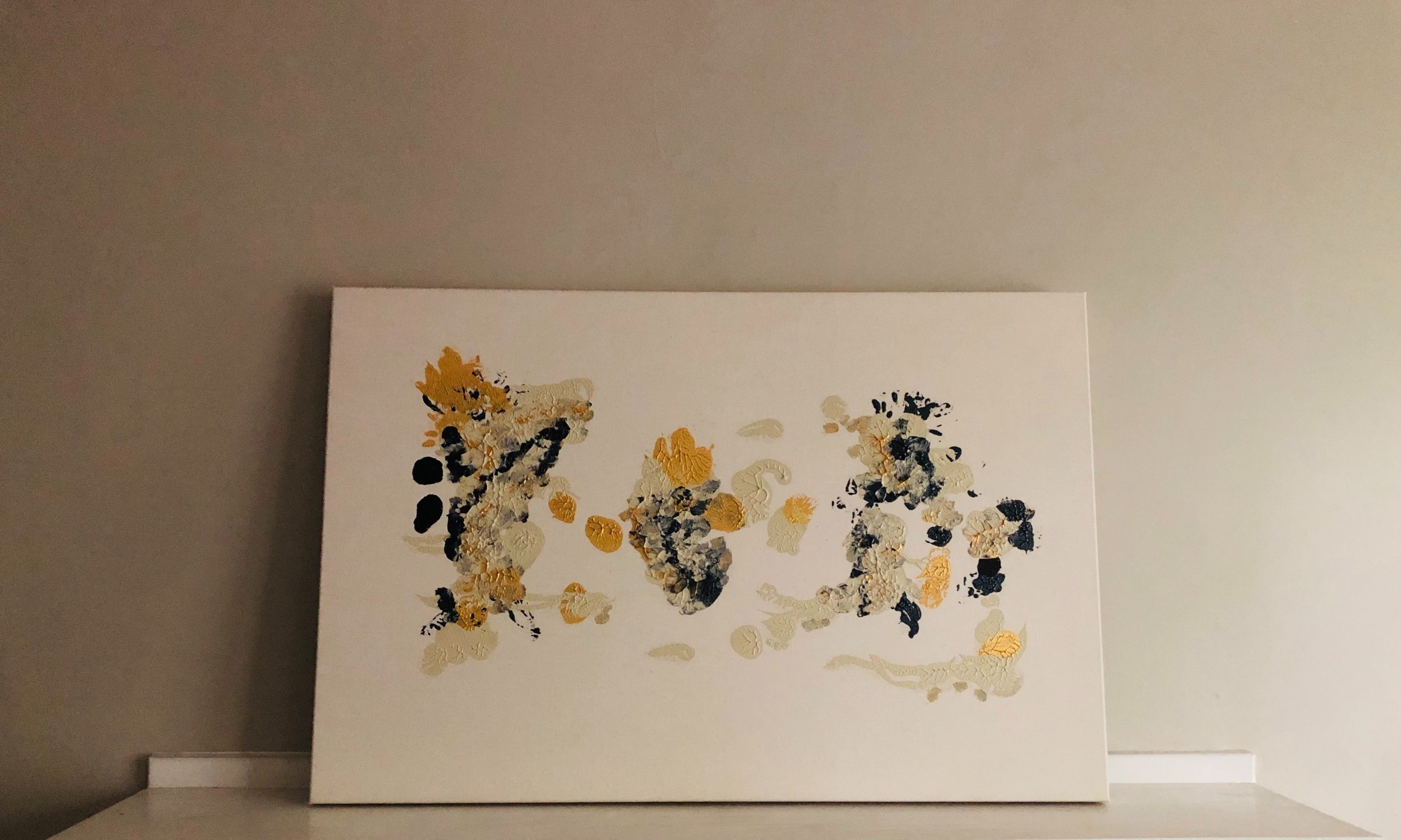 meadow in metallics
36"x24" acrylic on raw canvas