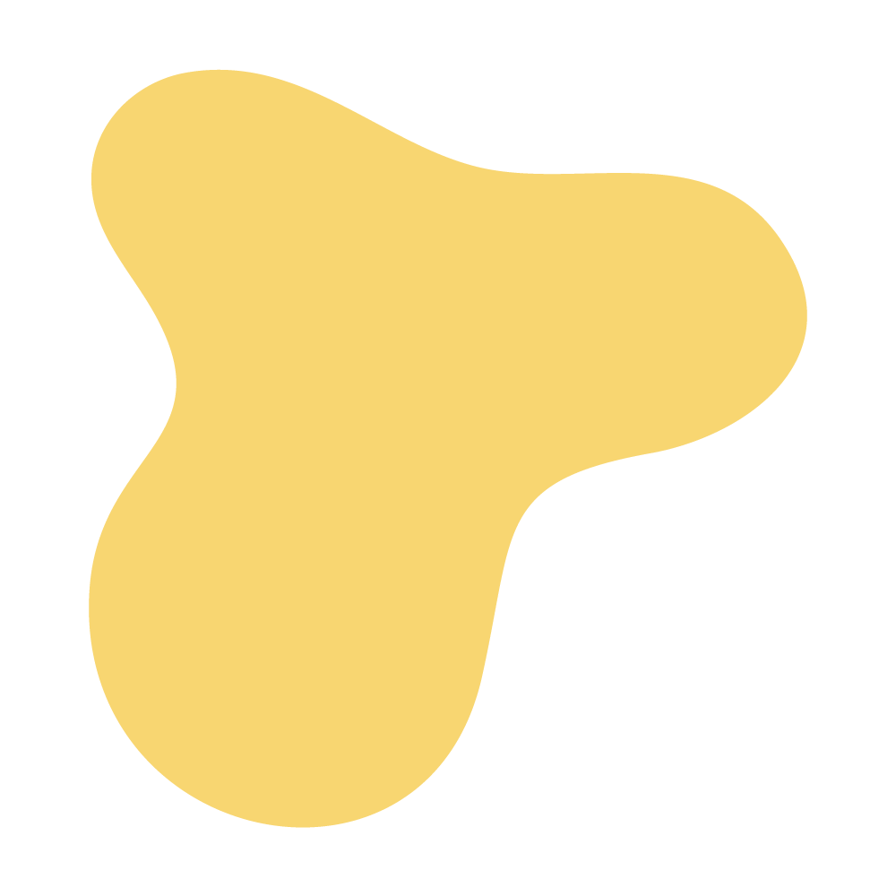 Abstract yellow shape with irregular, curving edges on a black background.