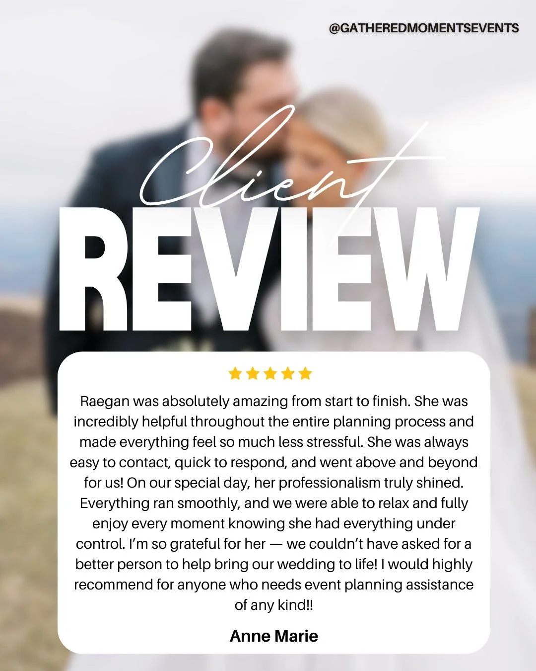 So grateful to have been part of this special day! Reviews like this mean the world. 🤍