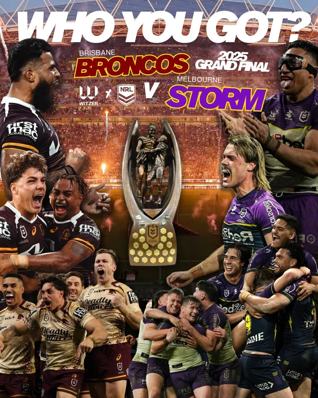 WHO ARE YOU BACKING? ⛈️ OR 🐴?

#witzer #australia #explore #NRL #NRLGF #BRONCOS #STORM