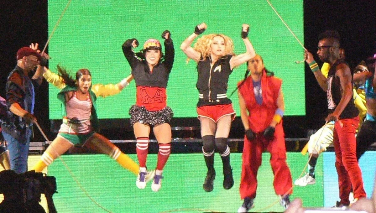 Double dutch w/Madonna for S&S Tour- "Get Into The Groove"