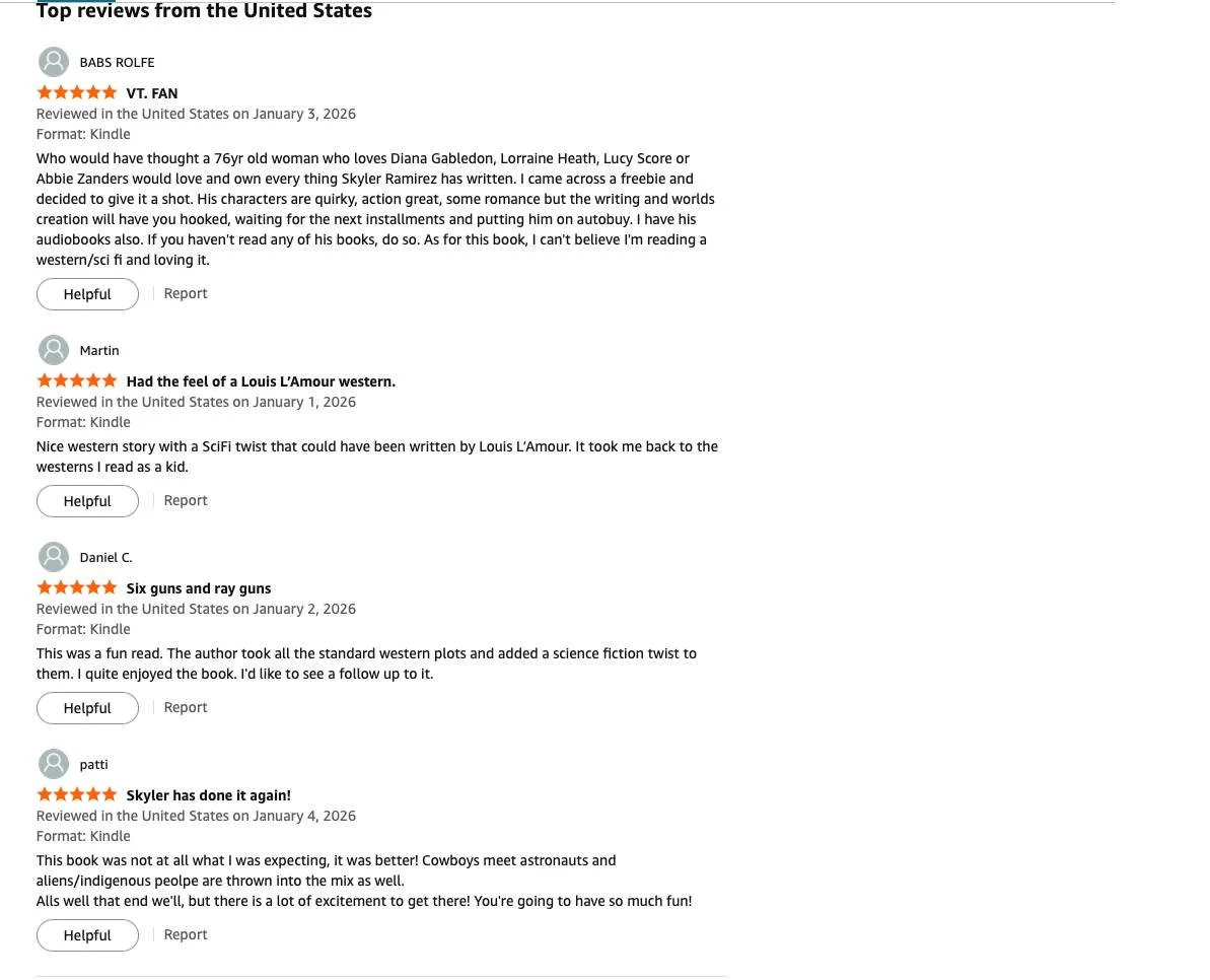 Wow, I'm so flattered by these early reviews for Yonder in the Stars. This was such a fun book to write, but an entirely new genre for me, so the imposter syndrome was very real. Seeing how much readers are enjoying it makes me so happy. Thank you al