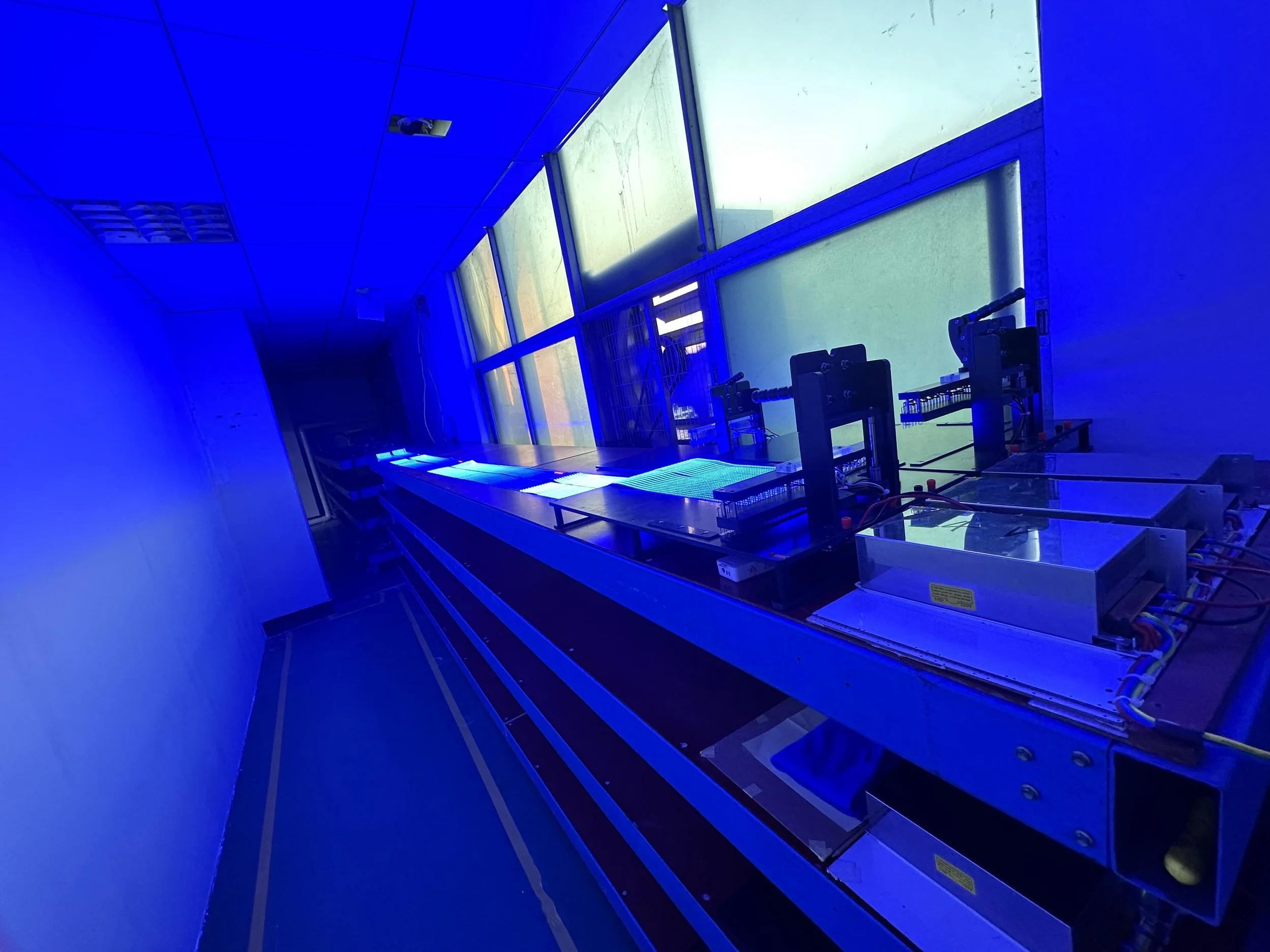 LED strip aging test with continuous burn-in inspection at RaShine factory