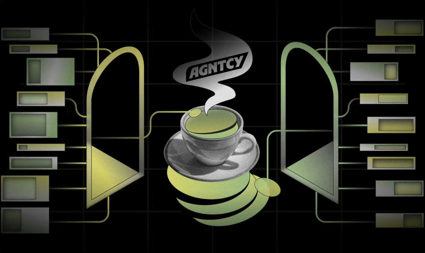 Outshift by Cisco blog cover art for building multi-agentic systems with AGNTCY's Application SDK and reference application