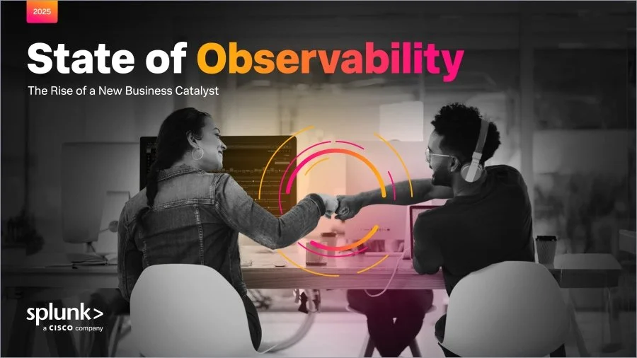Splunk cover design for State of Observability report
