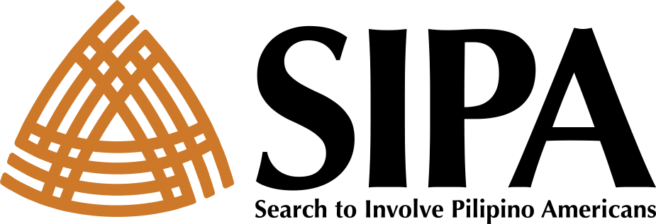 A black background with the wood logo of the knitting needles and yarn aligned horizontally.