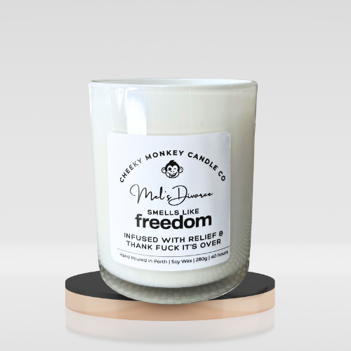 Name's Divorce - smells like freedom infused with relief & thank fuck it's over