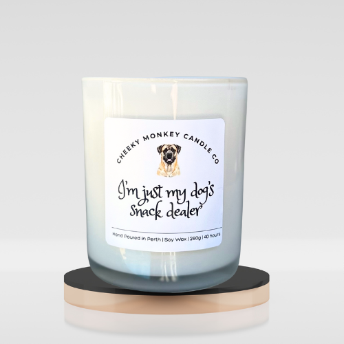 I'm just my dog's snack dealer