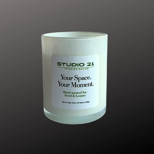 Your Space. Your Moment. Hand-poured for [Name & Name]