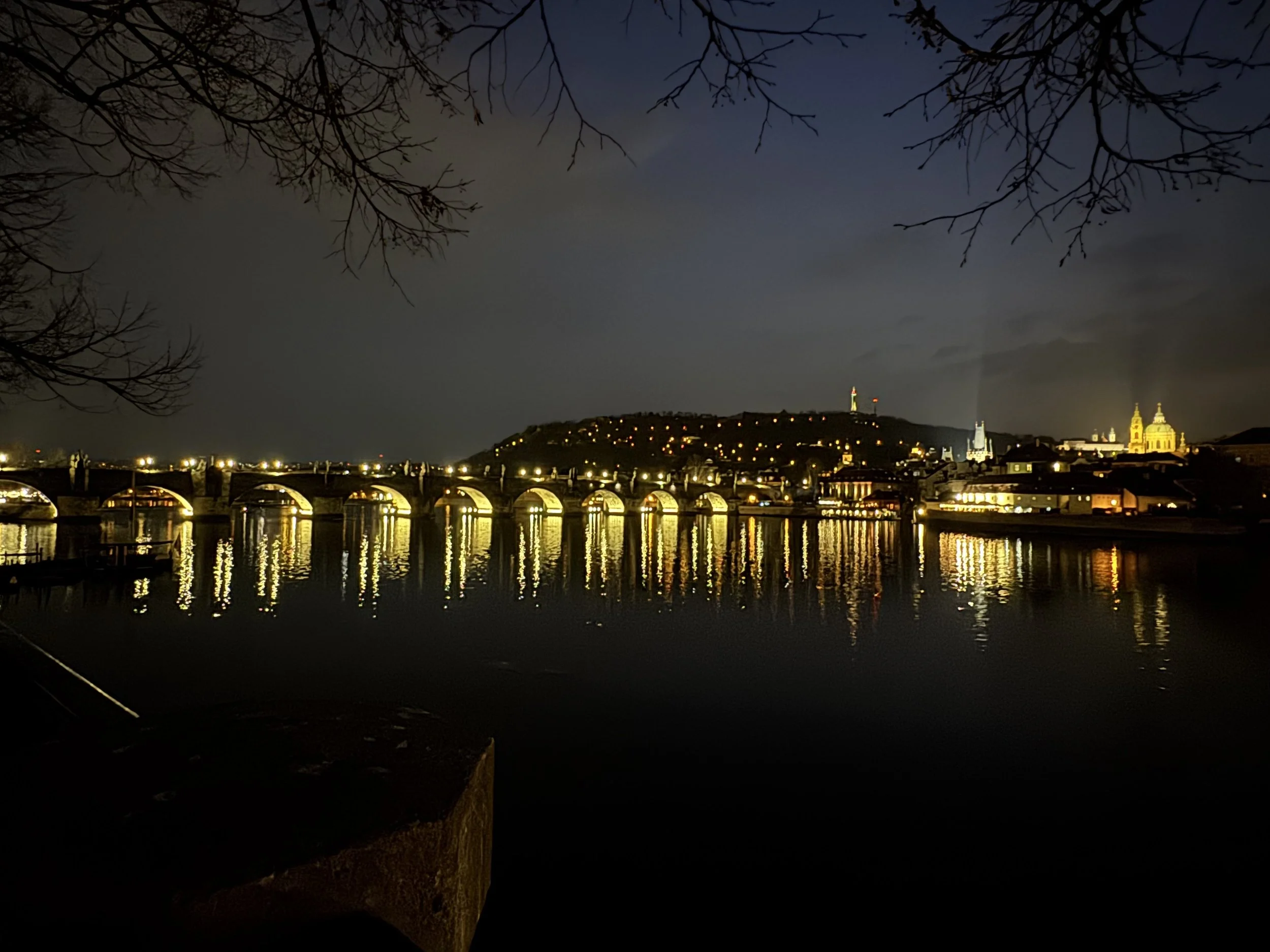 Charles Bridge at night