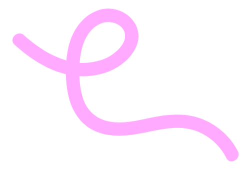 Decorative pink curlicue graphic element"