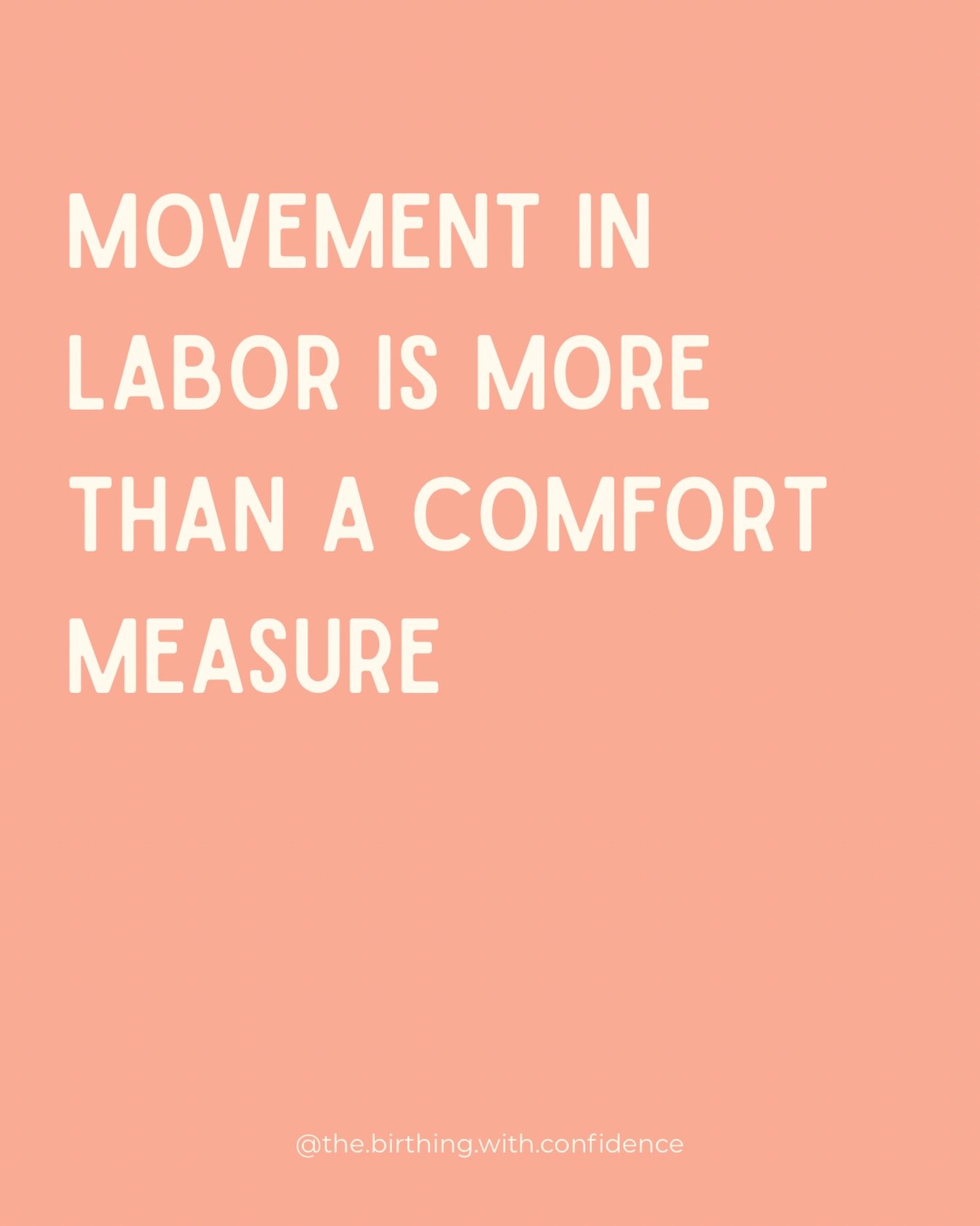 When we talk about movement during labor, we often talk about it as a way to cope with contractions. And it absolutely can be!!

But movement can also be about giving your body and baby different opportunities throughout labor.

Walking, swaying, cha