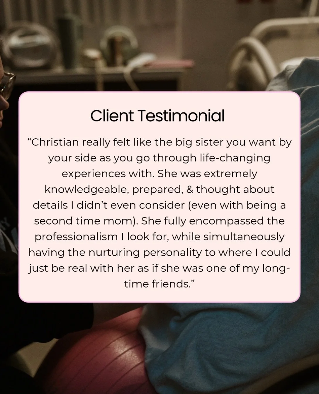 One of my favorite things about being a doula is getting to build relationships with the families I support!

I want my clients to feel comfortable asking the questions they think might be silly, sharing the things they&rsquo;re nervous about, and be