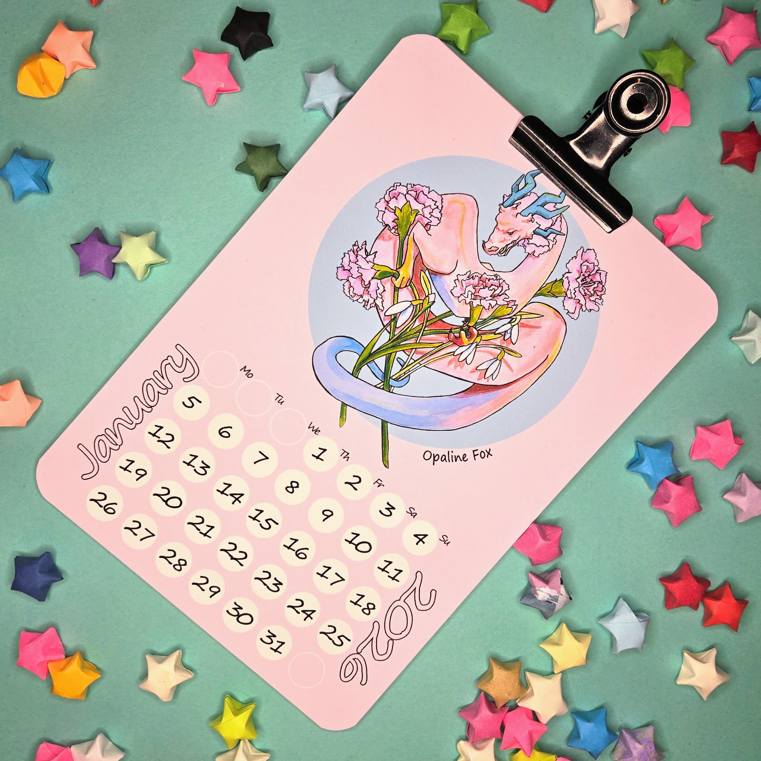 2026 Flower Dragon Calendar - pre order