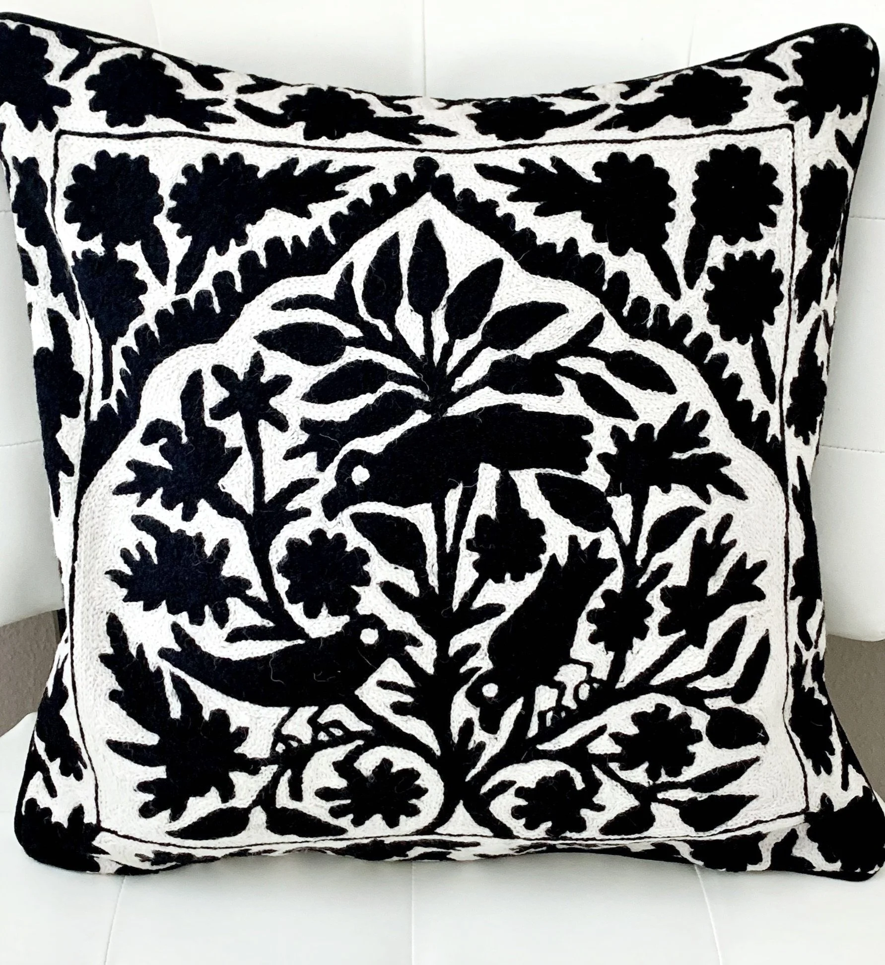 Three Black Birds Pillow Cover