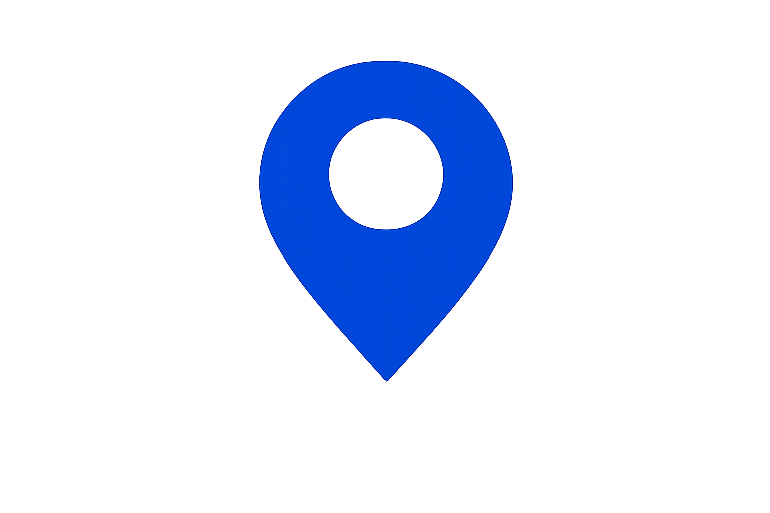 Google Maps location pin icon in blue.