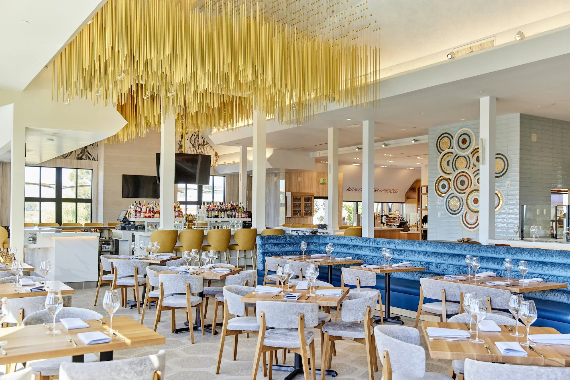 Figure 1: Bottega Angelina, Los Angeles - restaurant interior design by Kelly Architects, featuring an open, light-filled dining room that reflects contemporary hospitality design in Southern California.