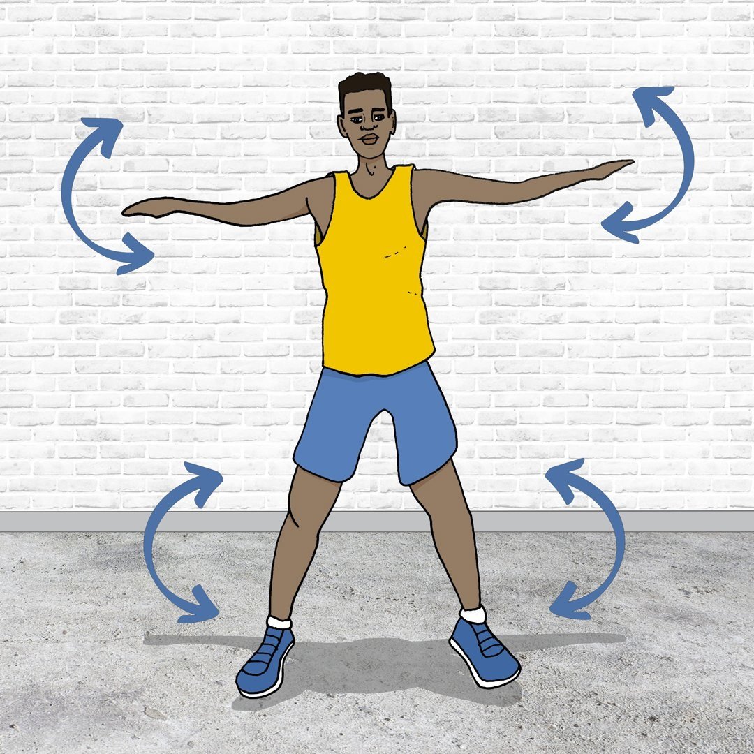 Jumping jacks as a warm up for climbing