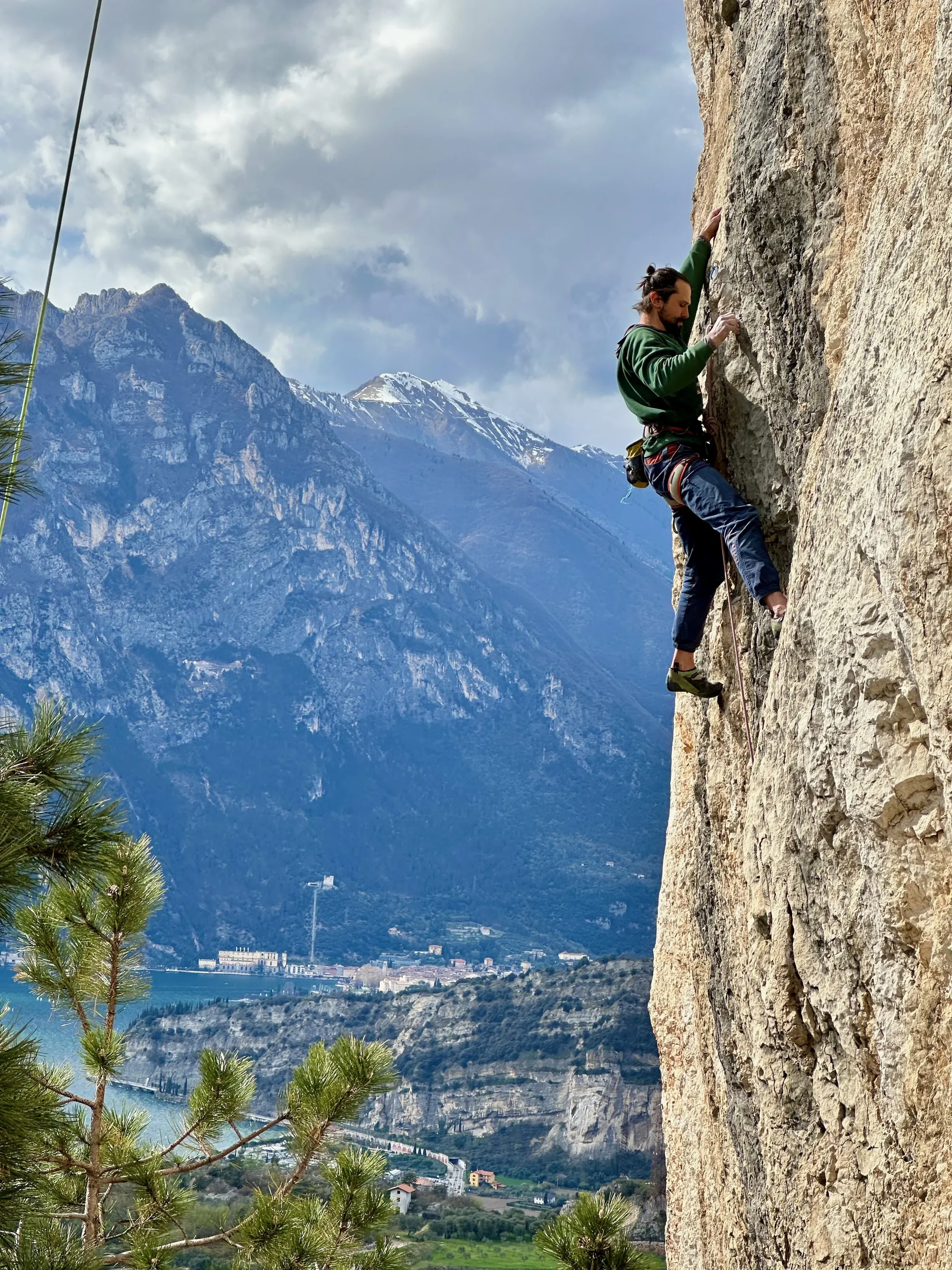 Outdoor climbing in Nago, Trentino