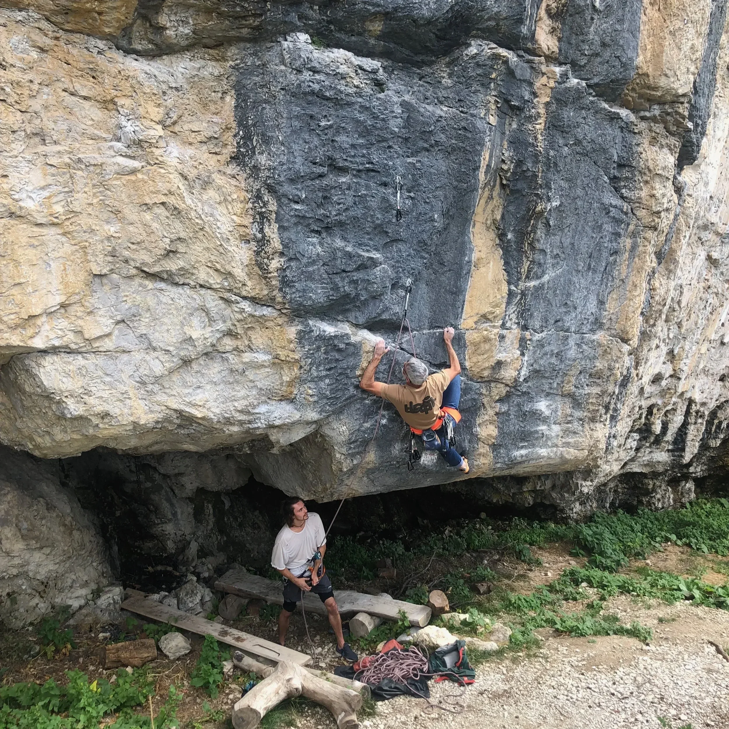 Rock climbing at the crag