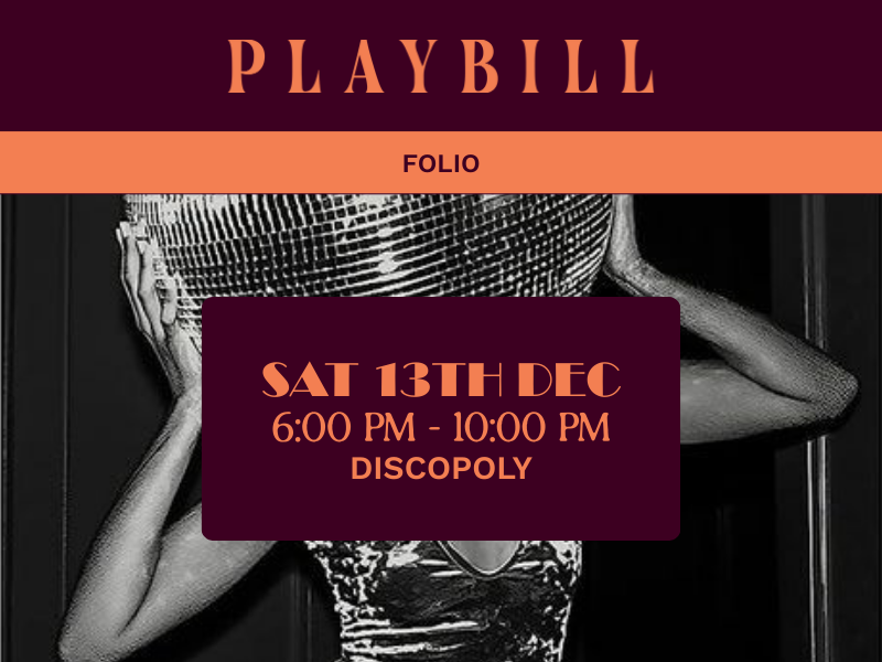 Saturday 13th Dec | Discopoly