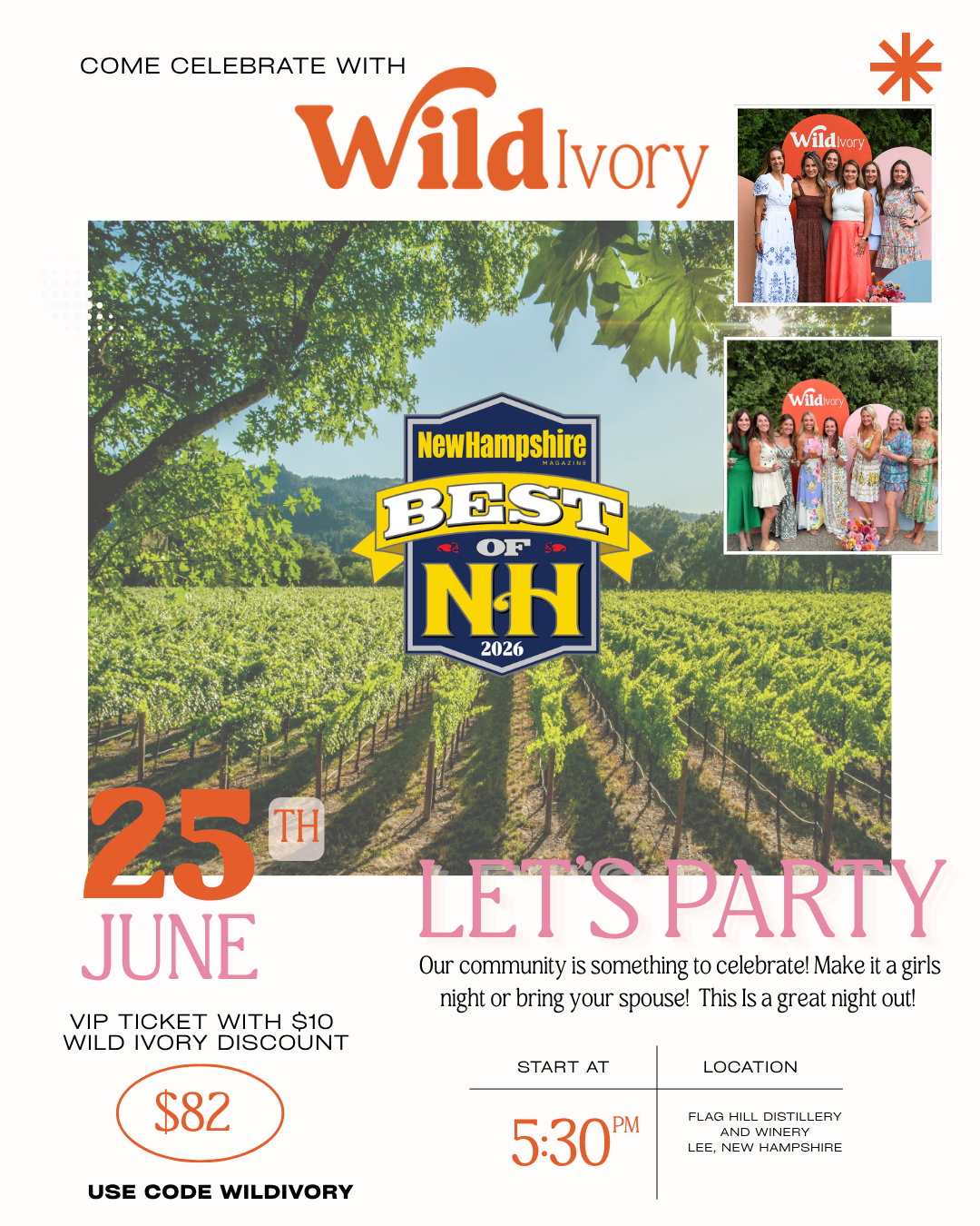 Celebrate Wild Ivory Winning Best of NH