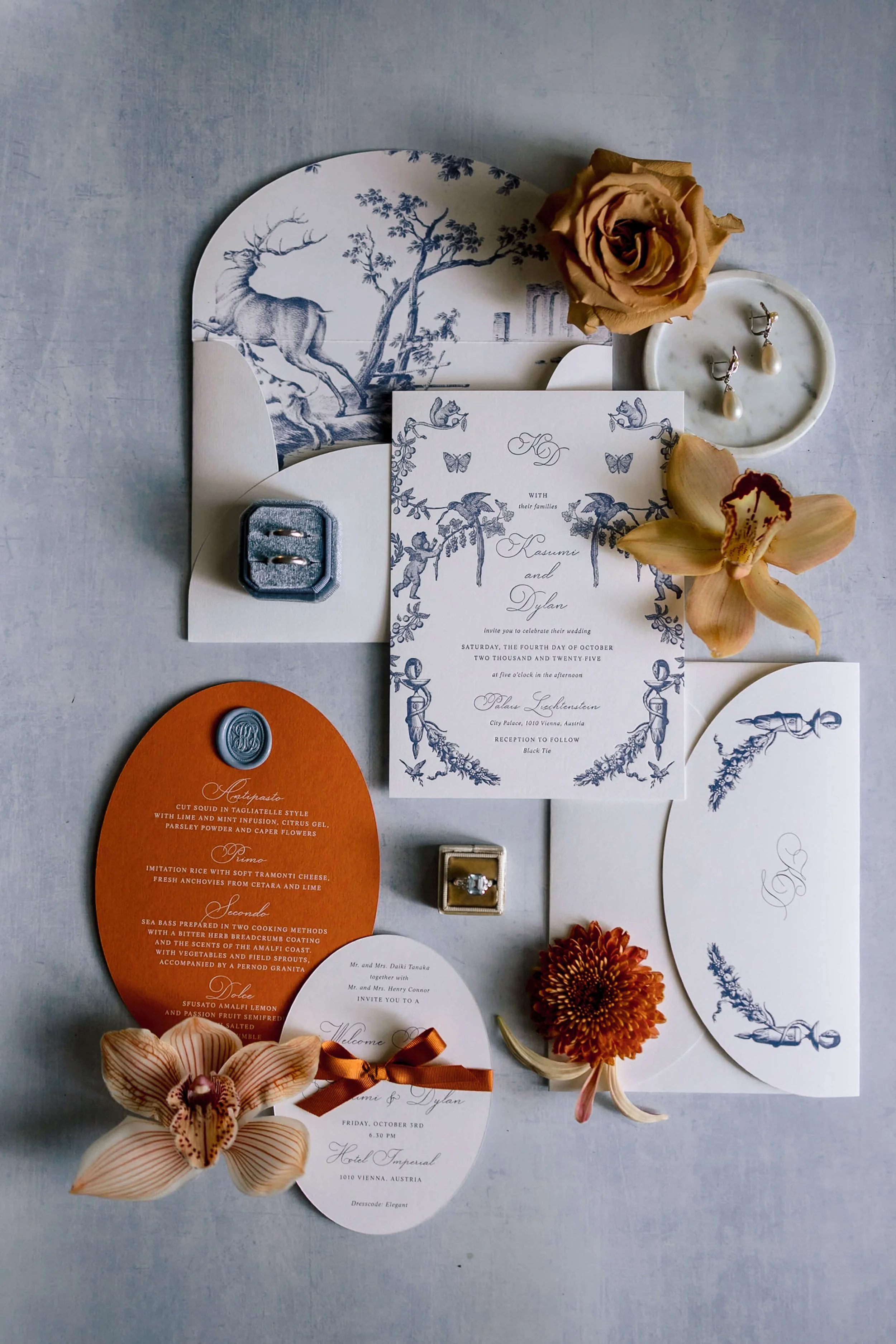 Flatlay Geramy wedding in tirol 