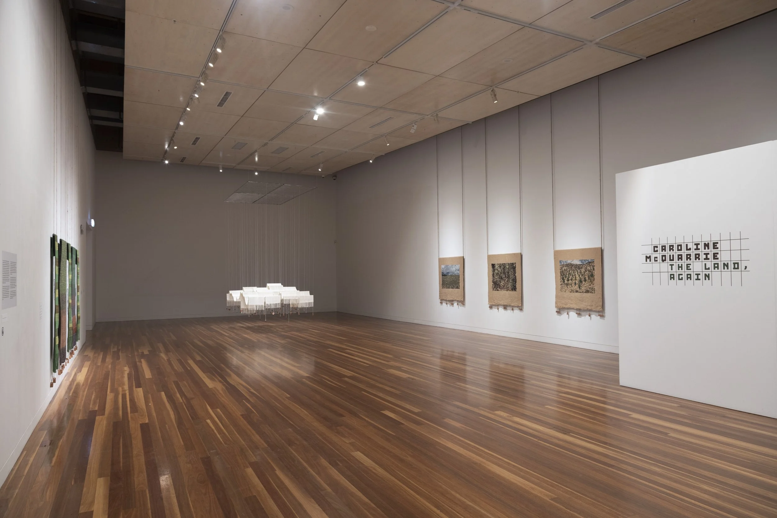 'The land, again' installation view. Aratoi Wairarapa Museum of Art and History. 
Photo: Lucia Zanmonti.