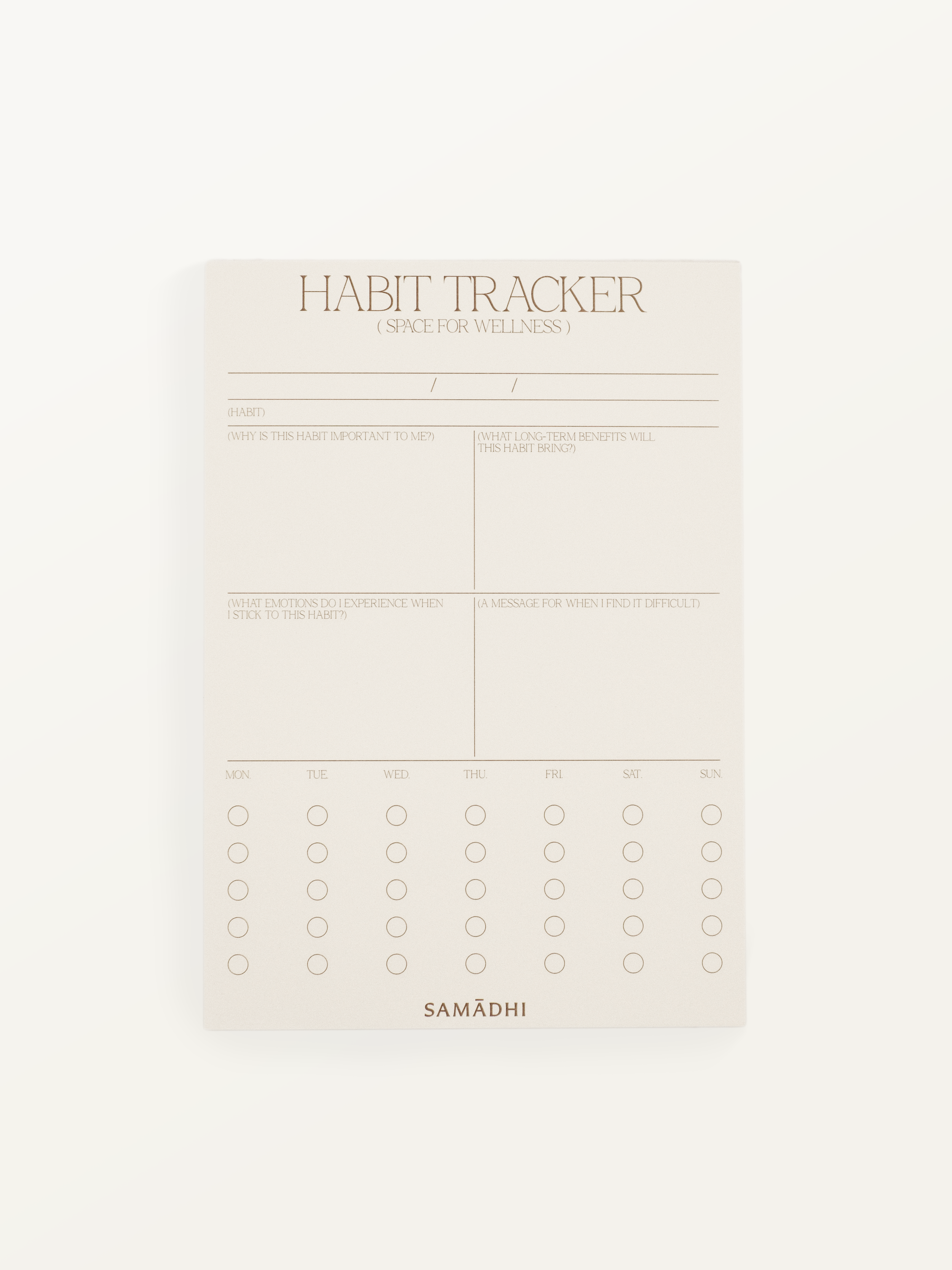 Habit Tracker Pad