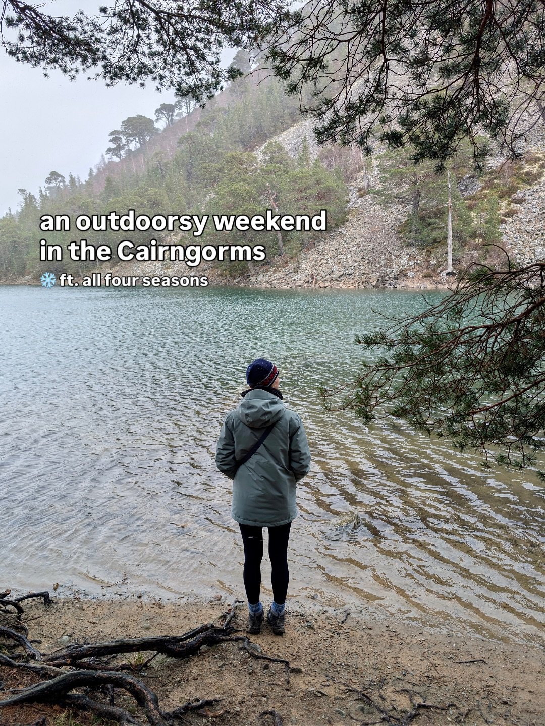 an outdoorsy weekend in the Cairngorms National Park&hellip; ⛰️ 🌲❄️

🚂&nbsp;Started with a scenic @scotrail service to Aviemore through the snowy hills of the Cairngorms.

🥕&nbsp;Had a #girldinner at our accommodation. There&rsquo;s something abou