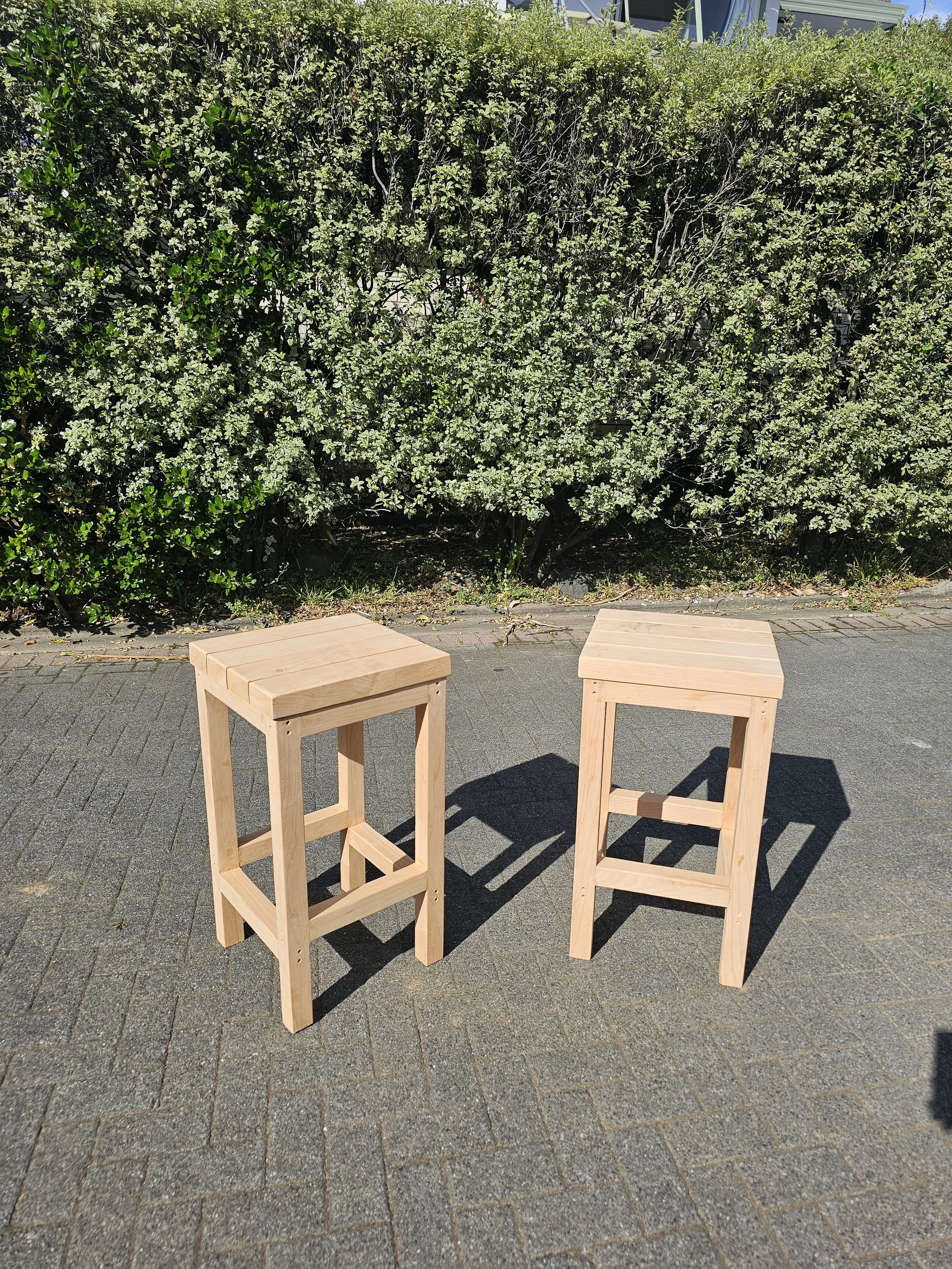 Macrocarpa bar stools