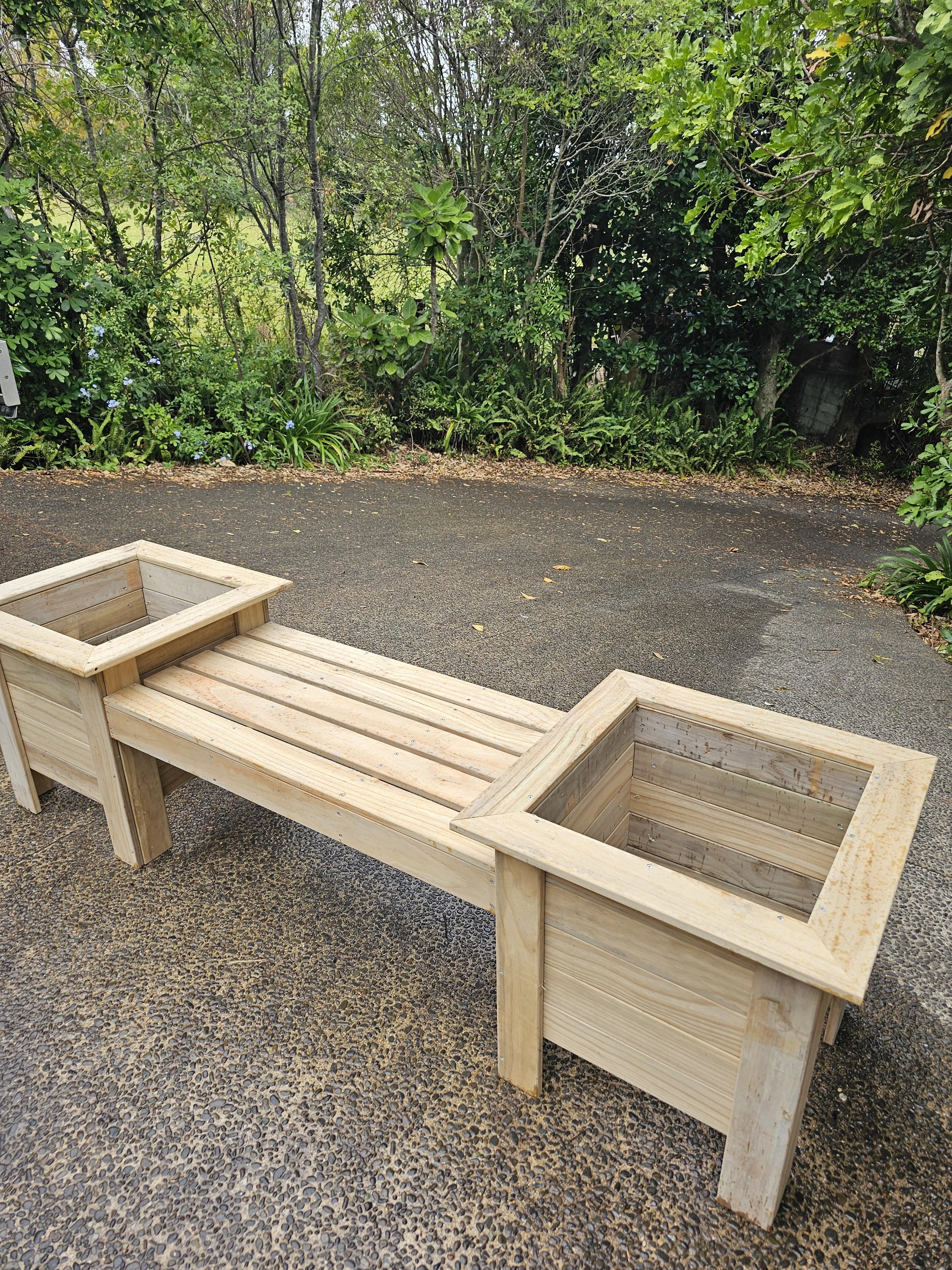 Bench seat planter
