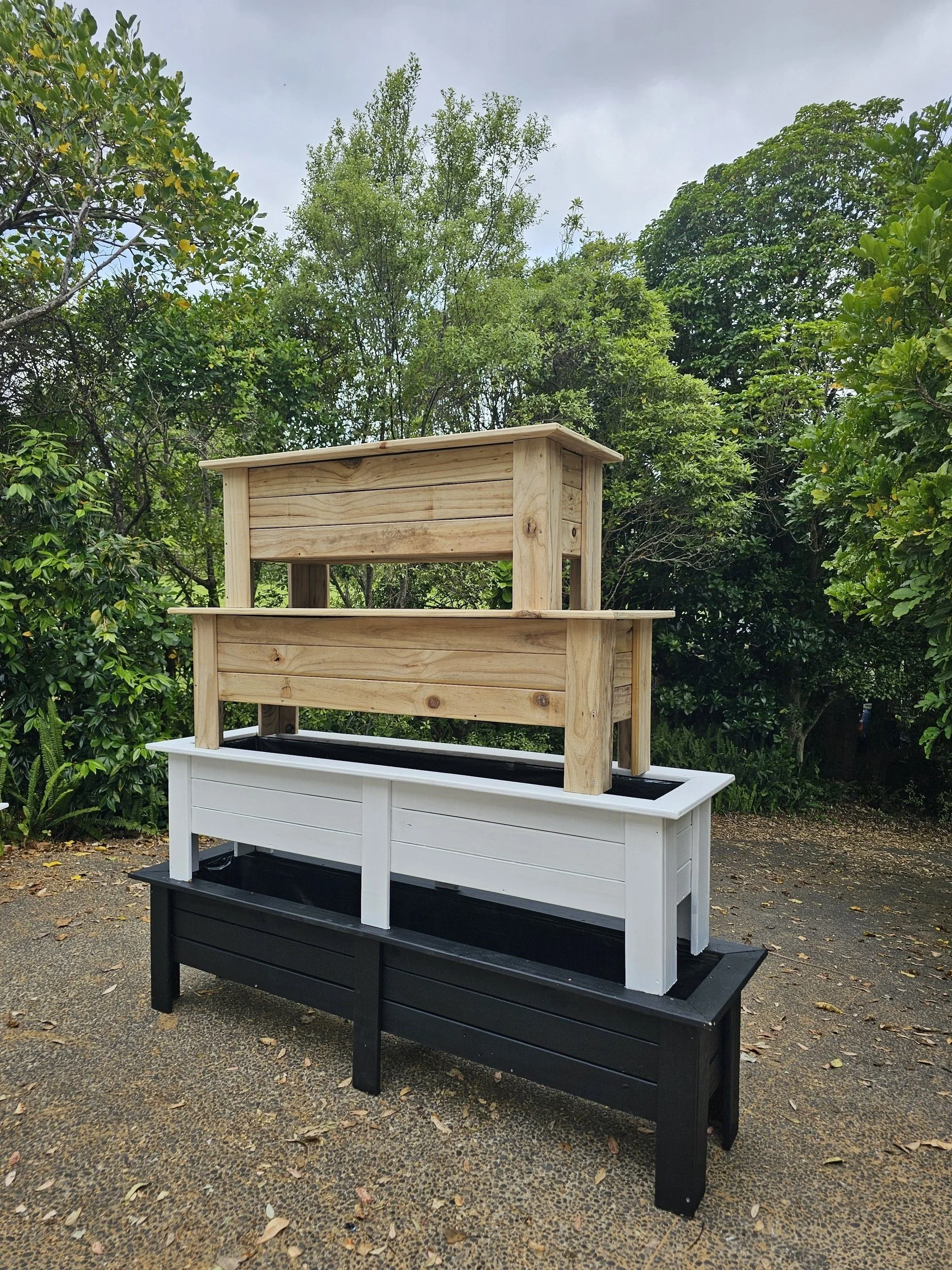 four planter boxes