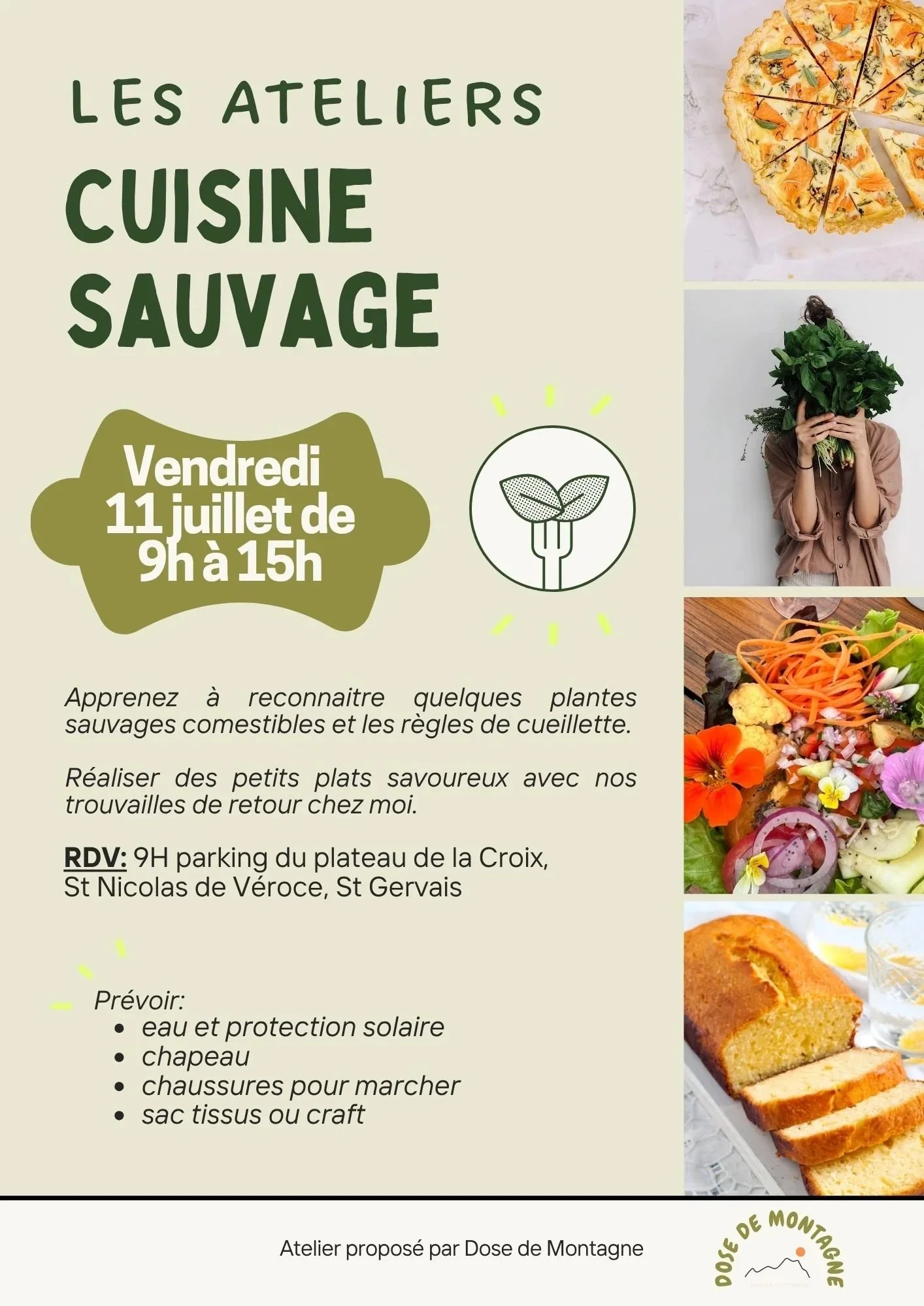 Atelier Cuisine sauvage et plantes comestibles
