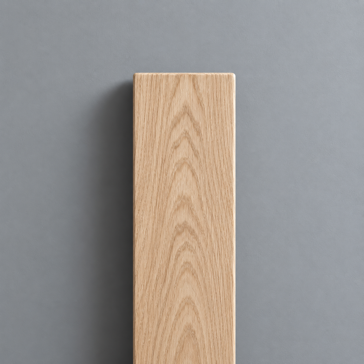 American Oak timber sample showing warm natural tones and pronounced cathedral grain.