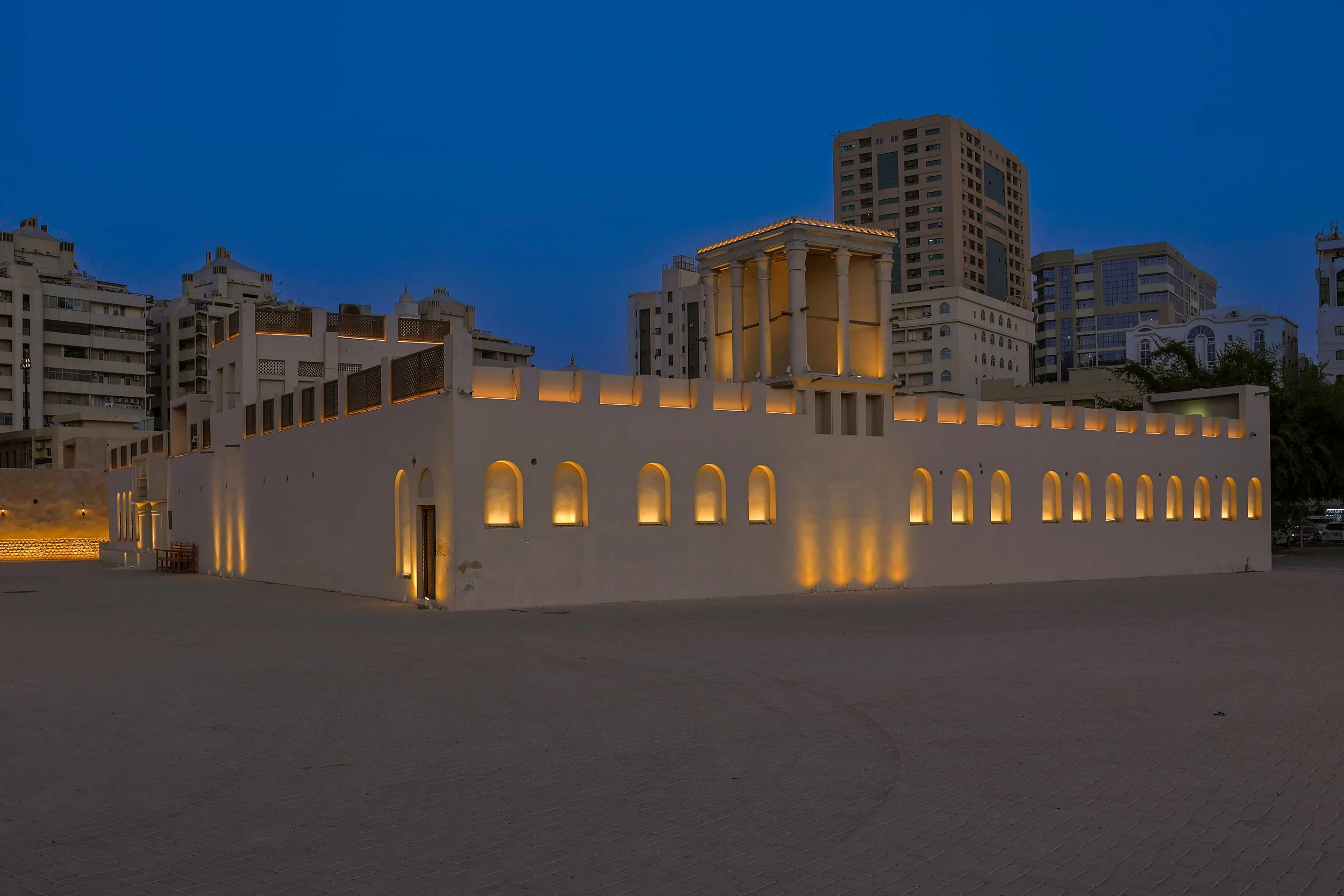 Urban Lumina Al Bait Al Gharbi Sharjah lighting design facade detail