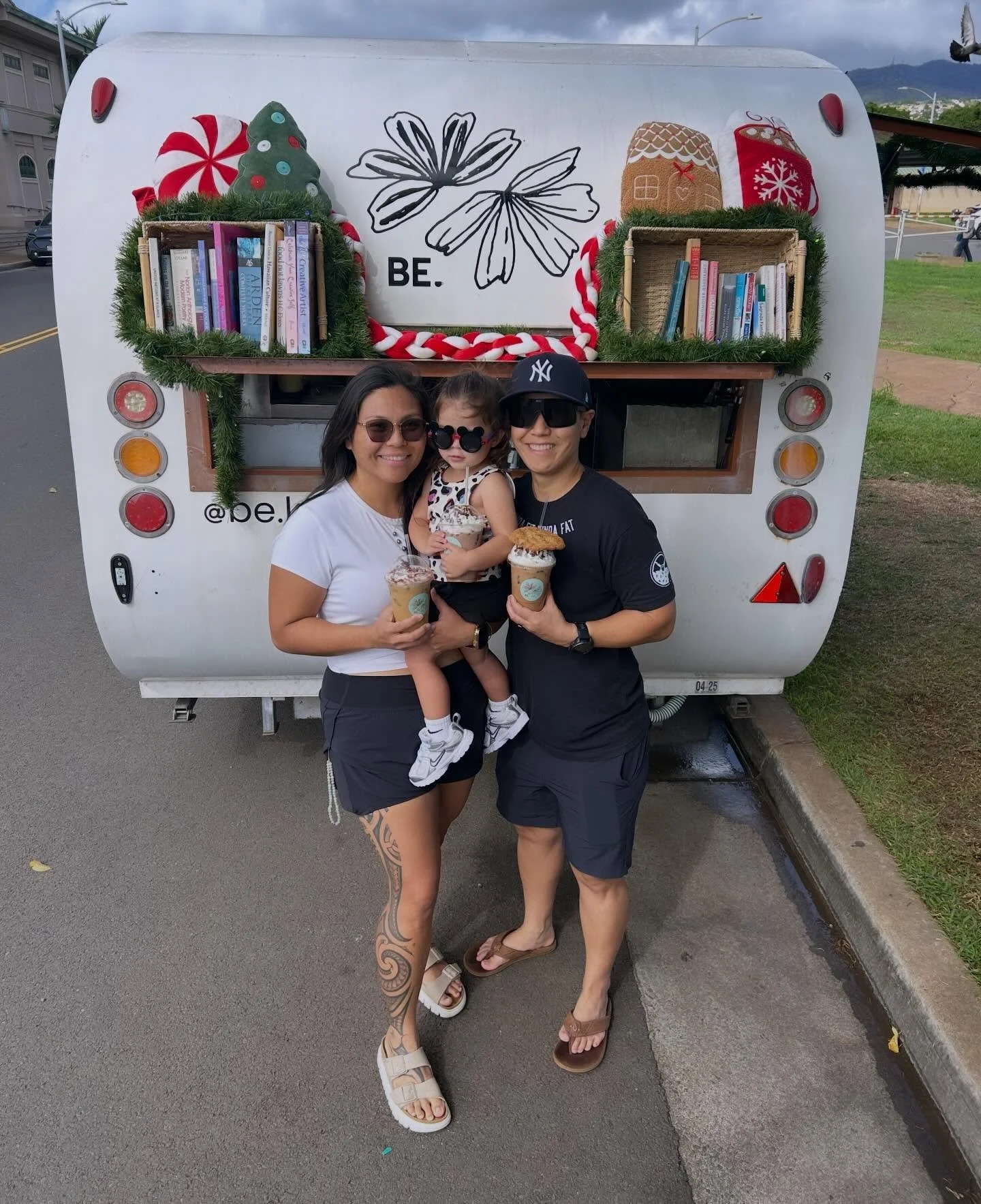 these were the last drinks served at BE. in 2025. I look at this picture and see everything that this first full calendar year of the @be.kakou community has been. our favorite seasonal specials served to a loving family of regulars and their keiki, 