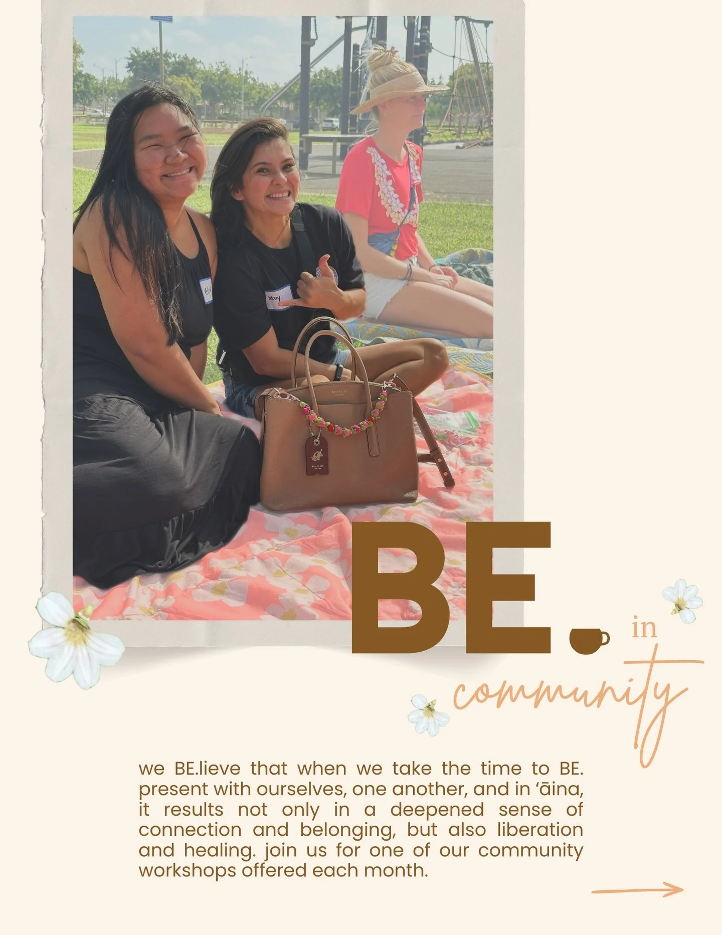 BE. in community ☀️
hope to see you at one of our upcoming gatherings!