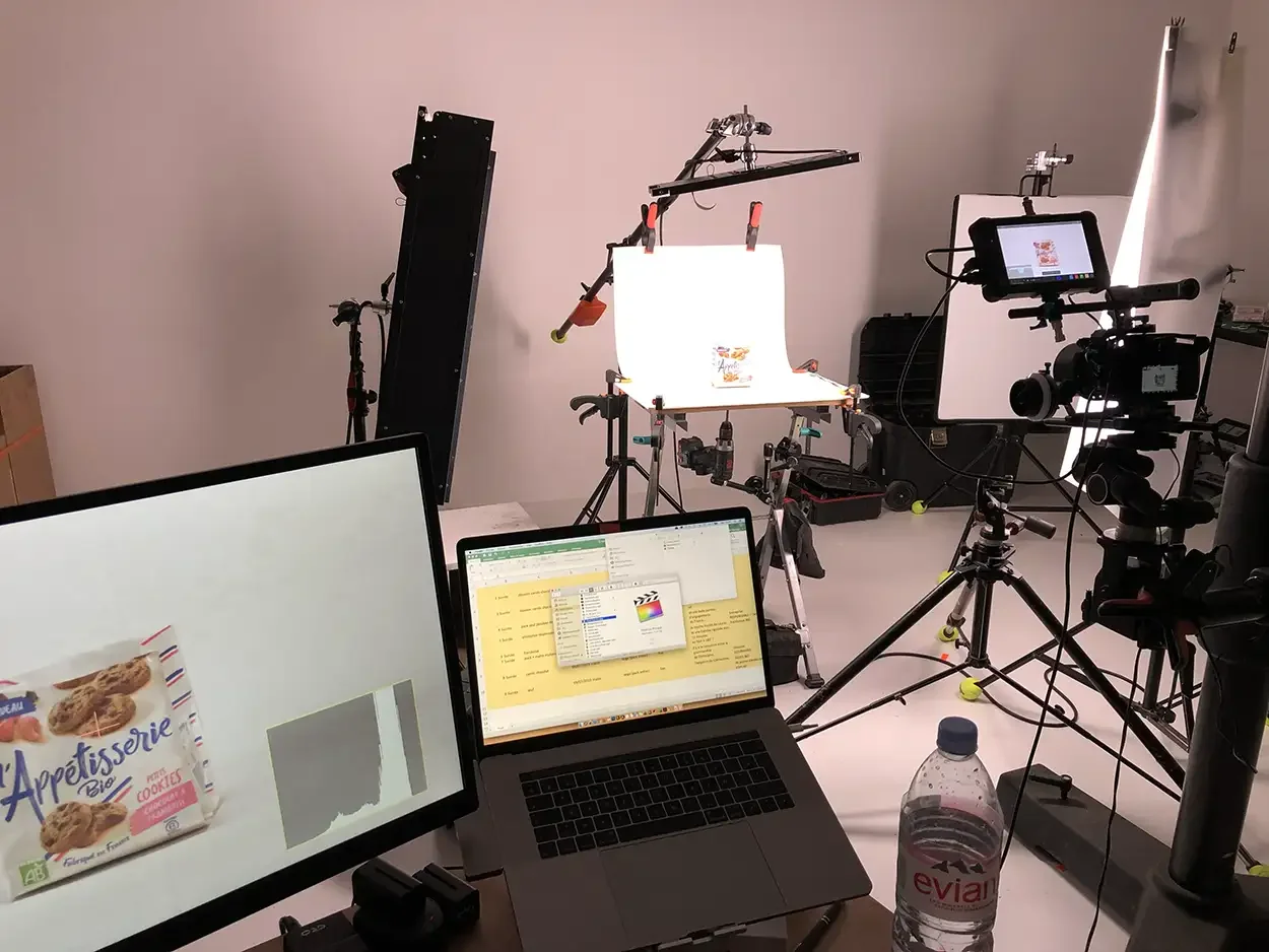 Making of d'un tournage packshot rotatif
