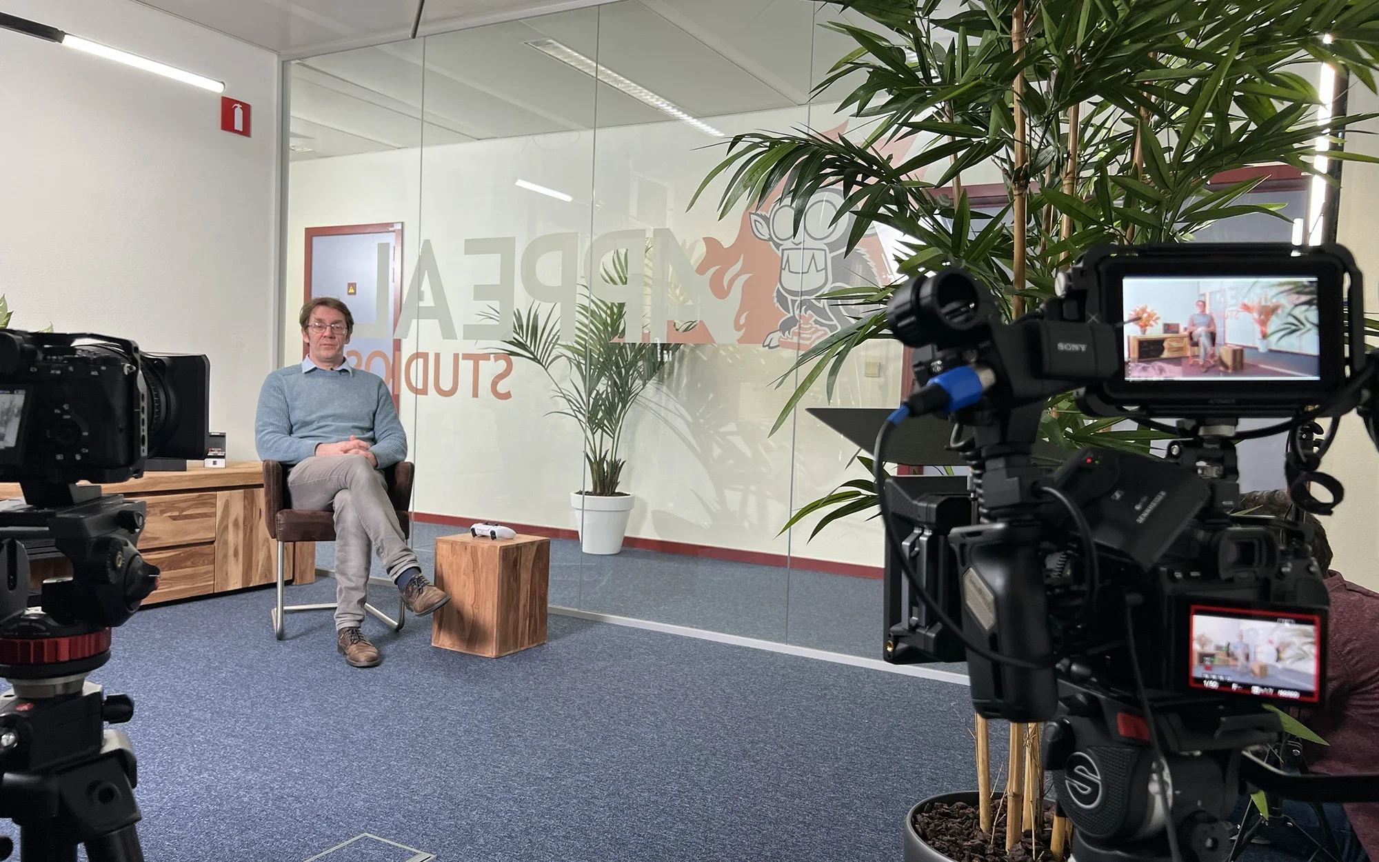 Tournage, interview en déplacement chez le client