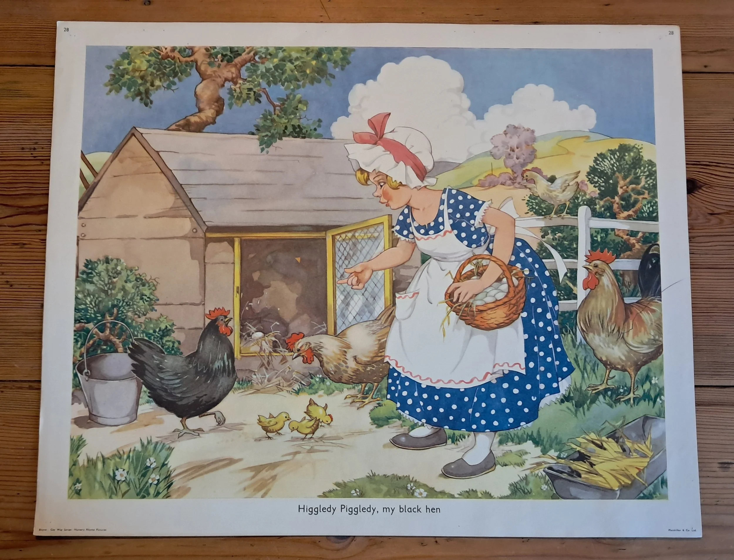 6 number 1950's / 60's nursery rhyme prints  for sale as a group or individually, price shows individuall cost