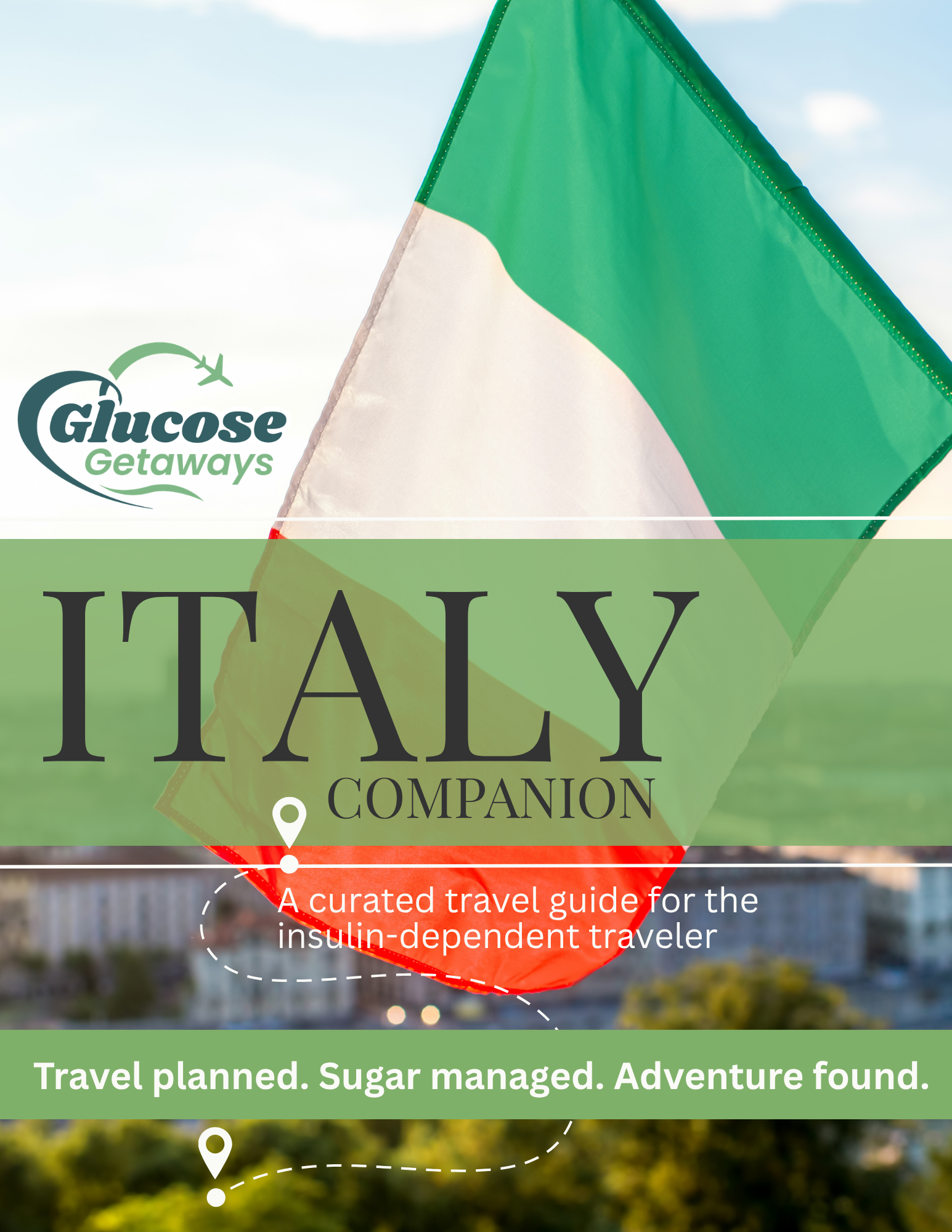 Cover Page to my Italy guidebook for Diabetic Travelers.