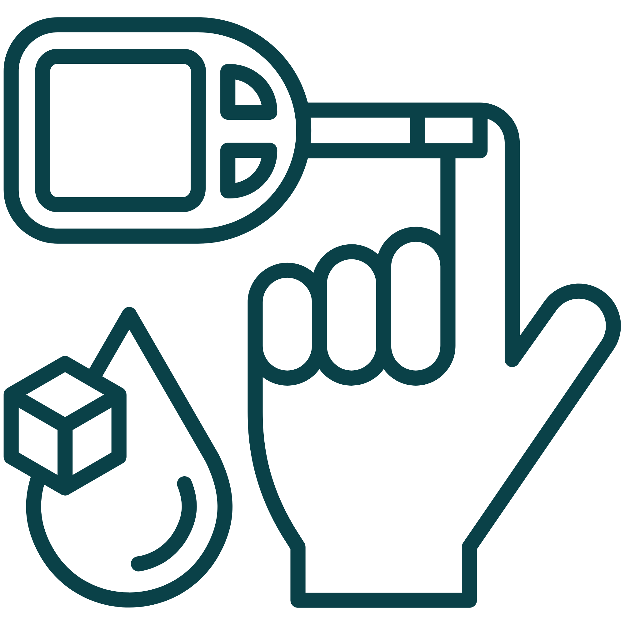 Finger-prick blood glucose meter icon representing blood sugar testing and diabetes management.